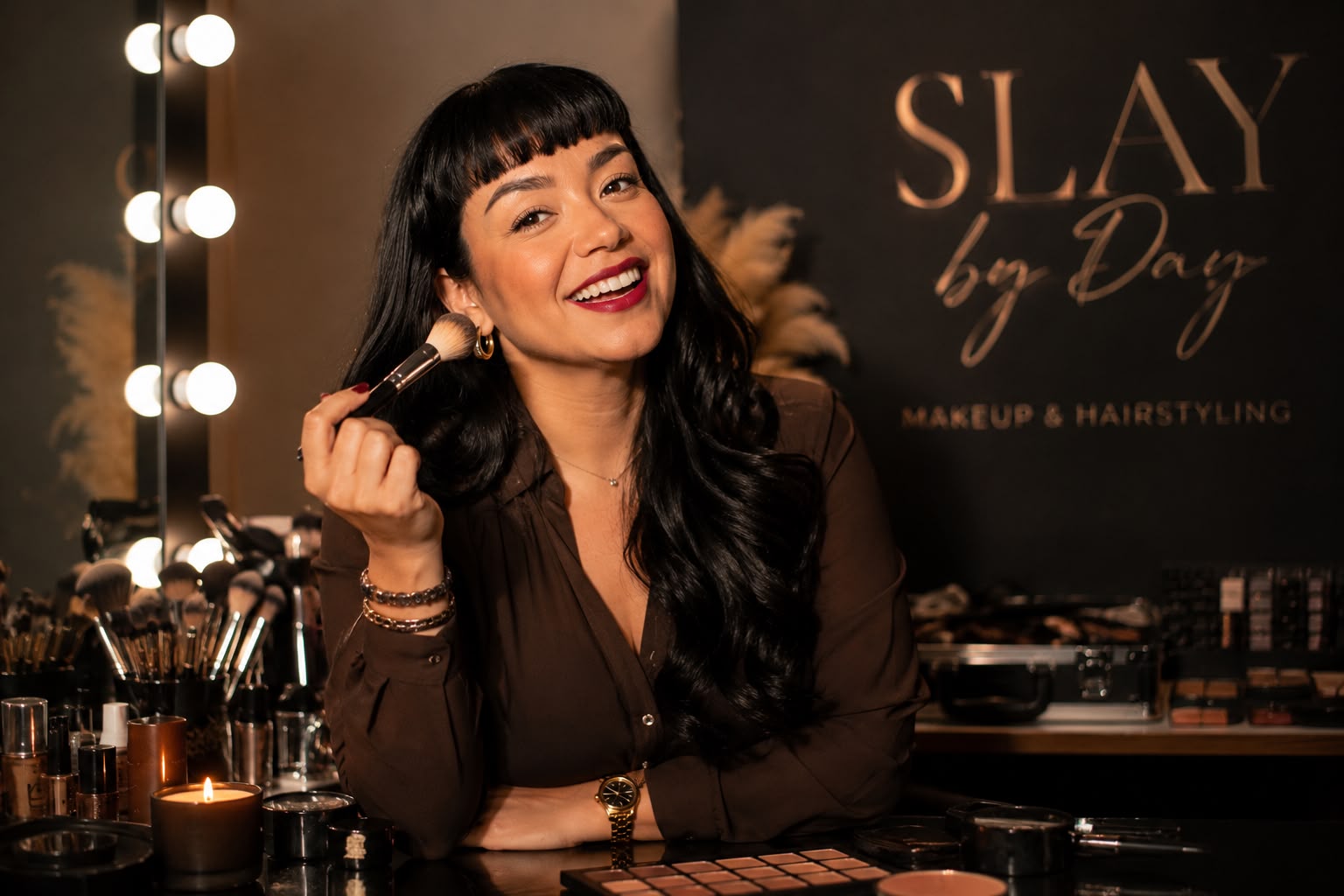 Foto da fundadora do Slay By Day Studio